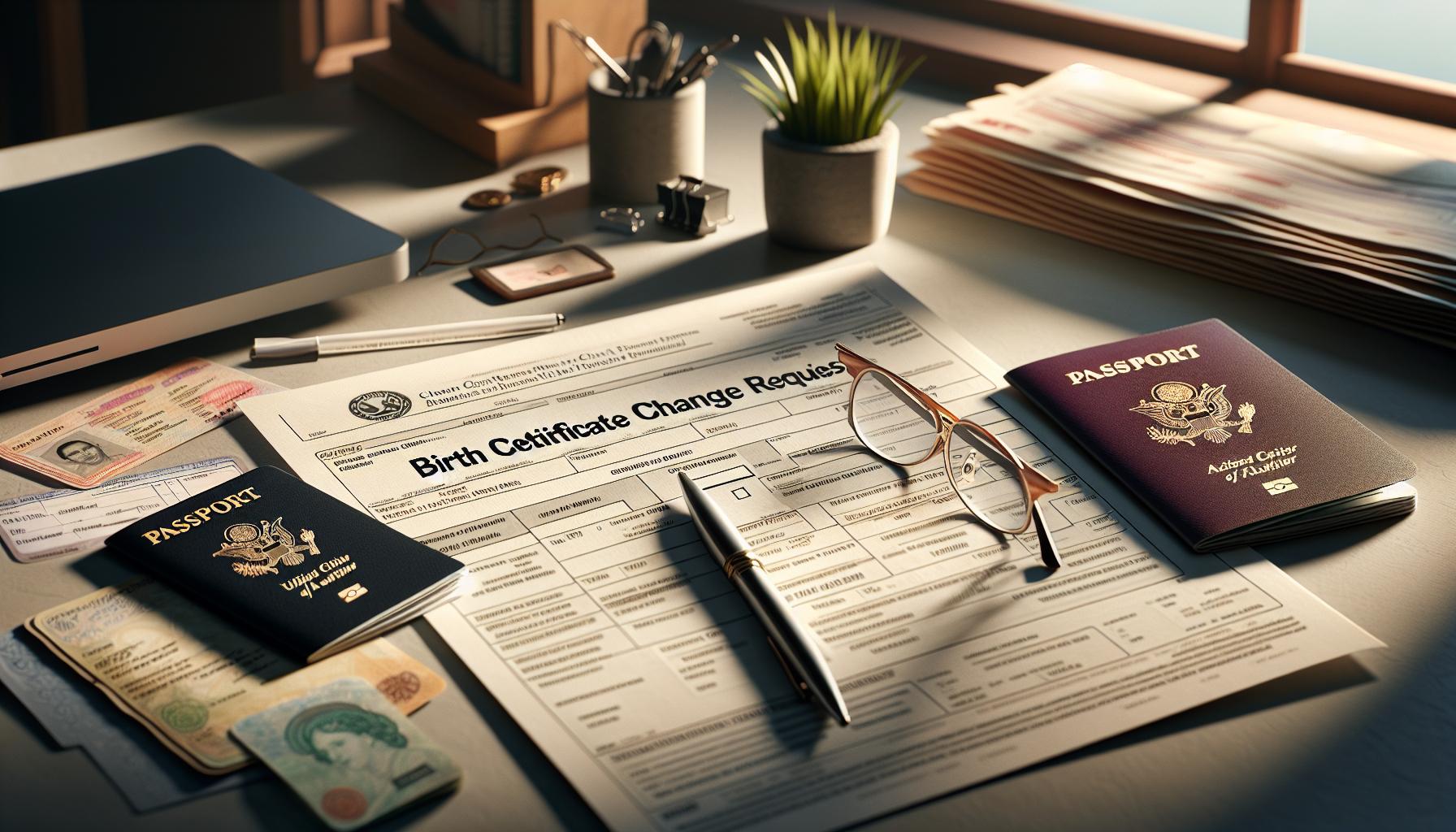 Required Documents for Birth Certificate Changes
