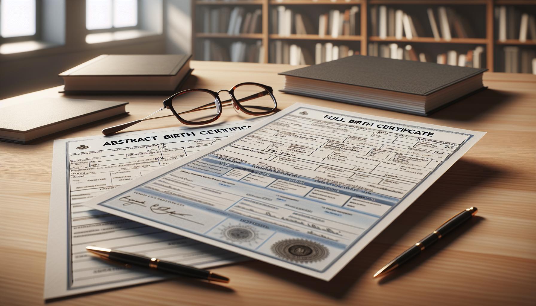 Key Differences Between Abstract and Full Birth Certificates